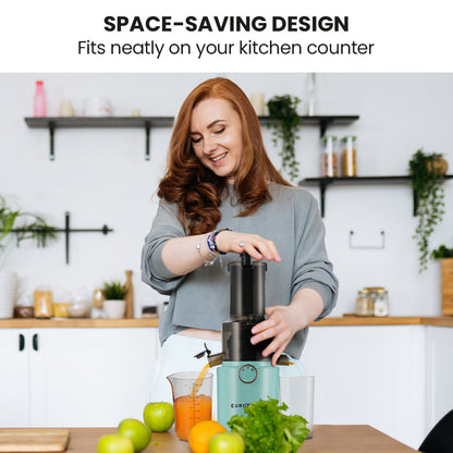 Cold Press Slow Juicer with 0.82m Chute, 200W Motor, Seafoam Green