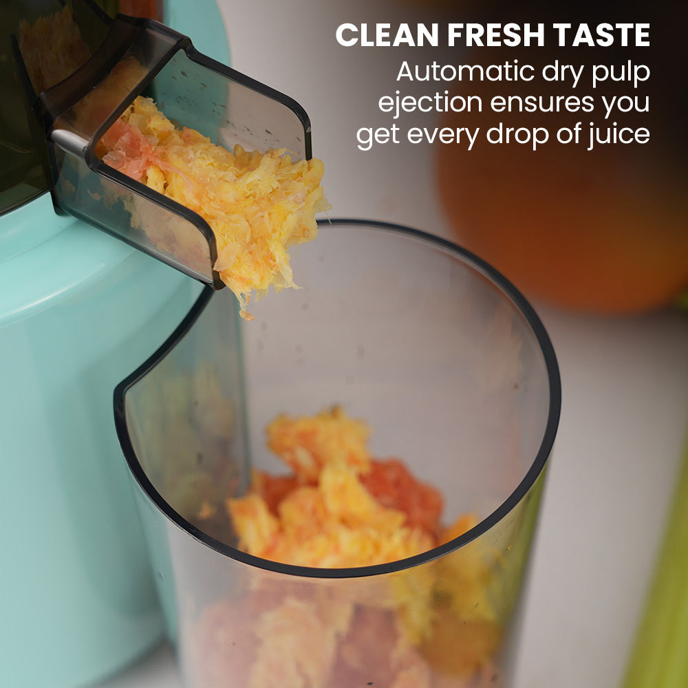 Cold Press Slow Juicer with 0.82m Chute, 200W Motor, Seafoam Green