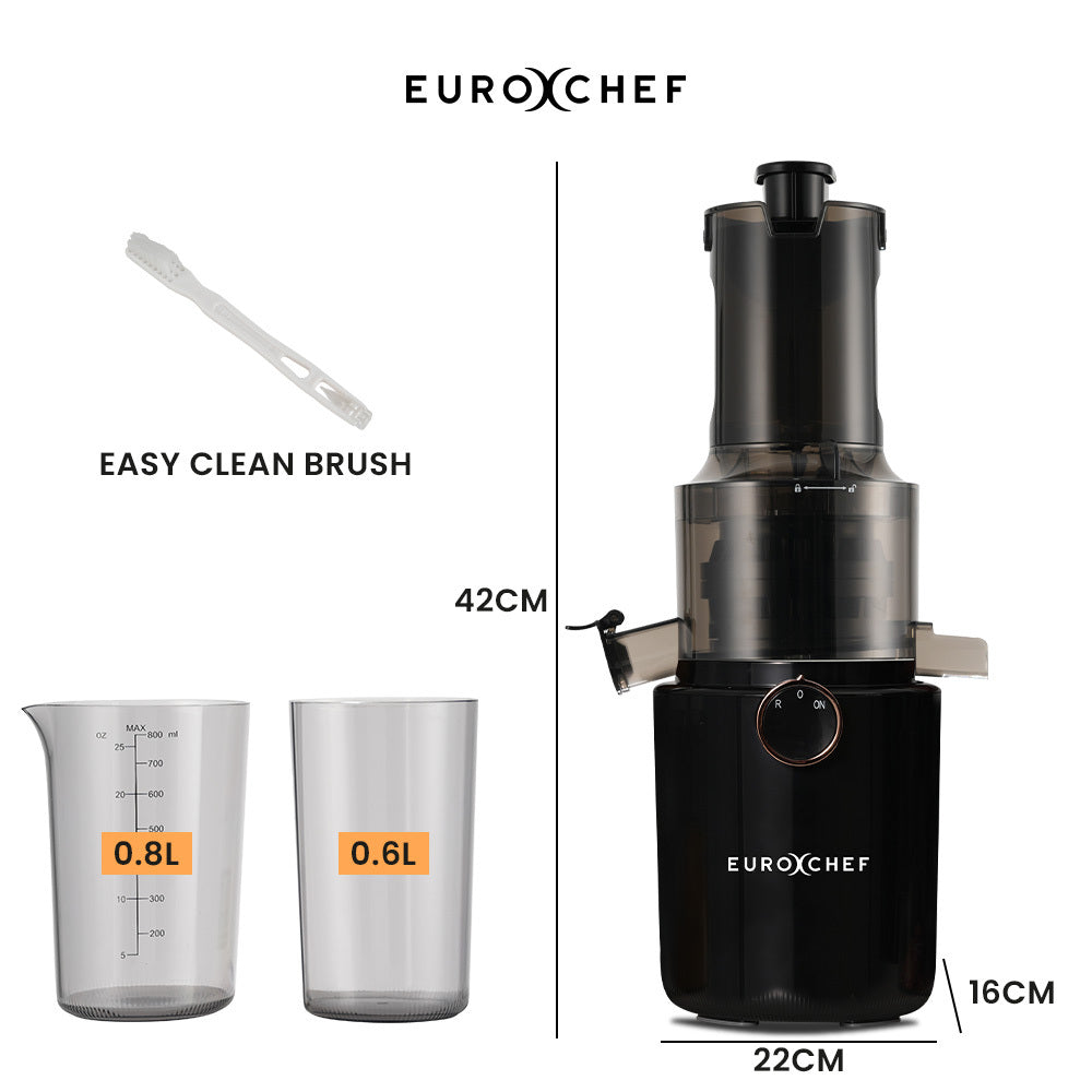 Cold Press Juicer, 0.082m Chute, 200W, Anti-Clog, Quiet Operation, Easy Clean