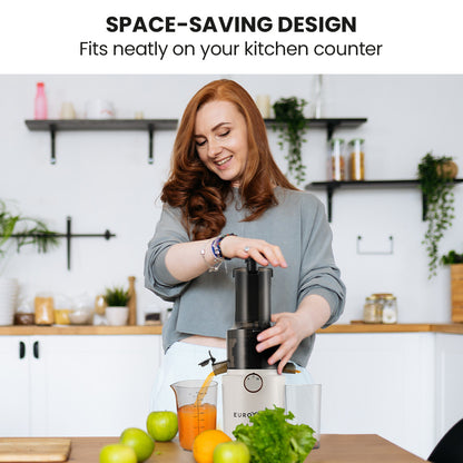 Cold Press Juicer with 0.08m Chute, 200W Motor, Anti-Clog, Quiet Operation