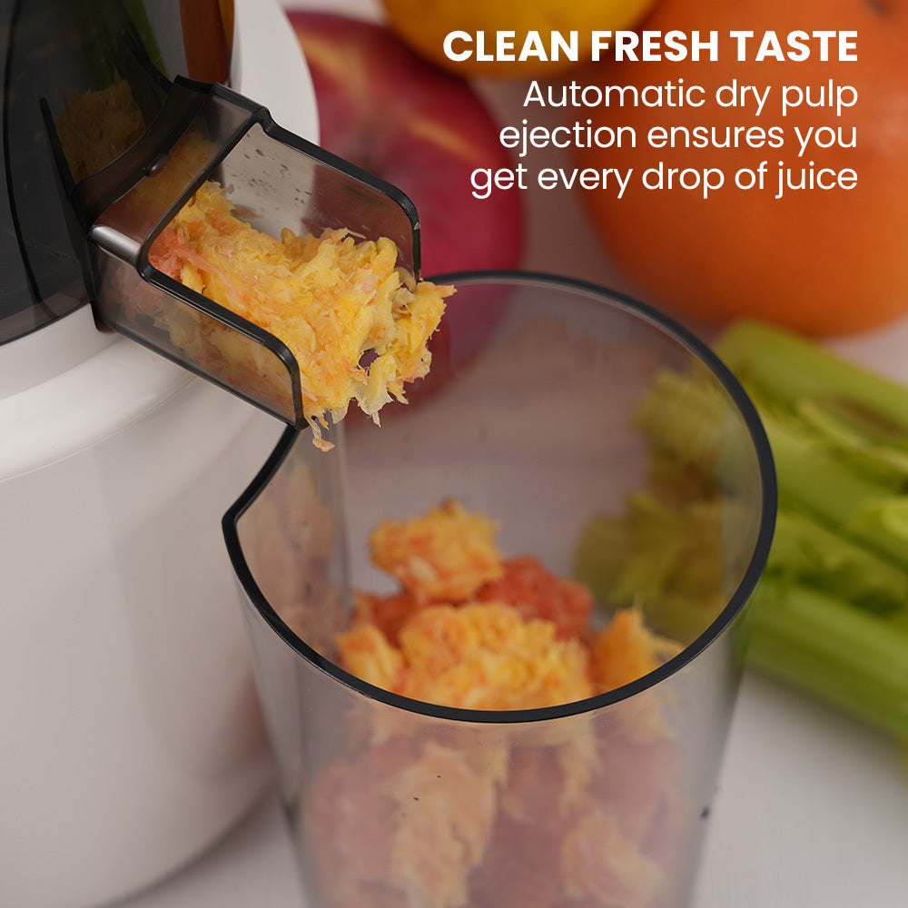 Cold Press Juicer with 0.08m Chute, 200W Motor, Anti-Clog, Quiet Operation