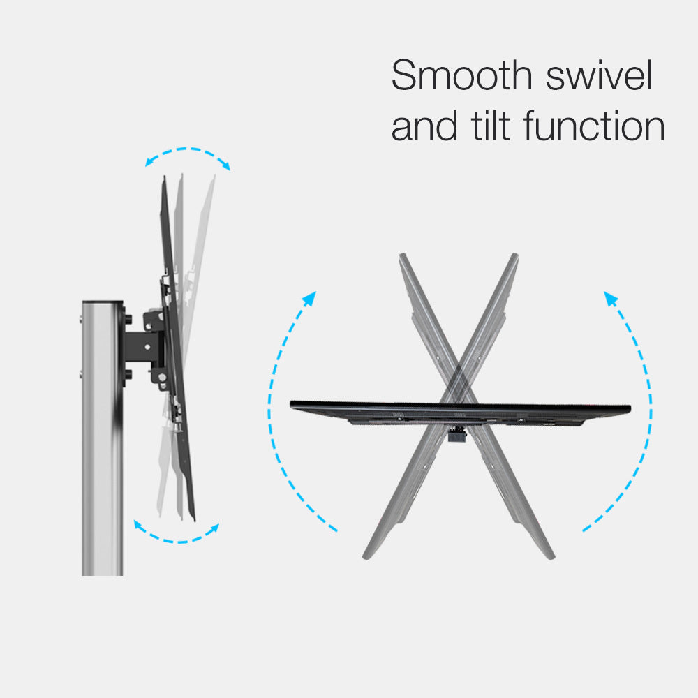 Universal TV Stand Mount, Adjustable for 0.8-1.8m Screens, Holds Up to 68kg