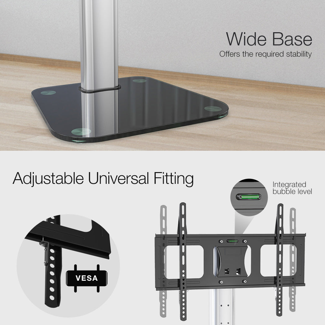 Universal TV Stand Mount, Adjustable for 0.8-1.8m Screens, Holds Up to 68kg