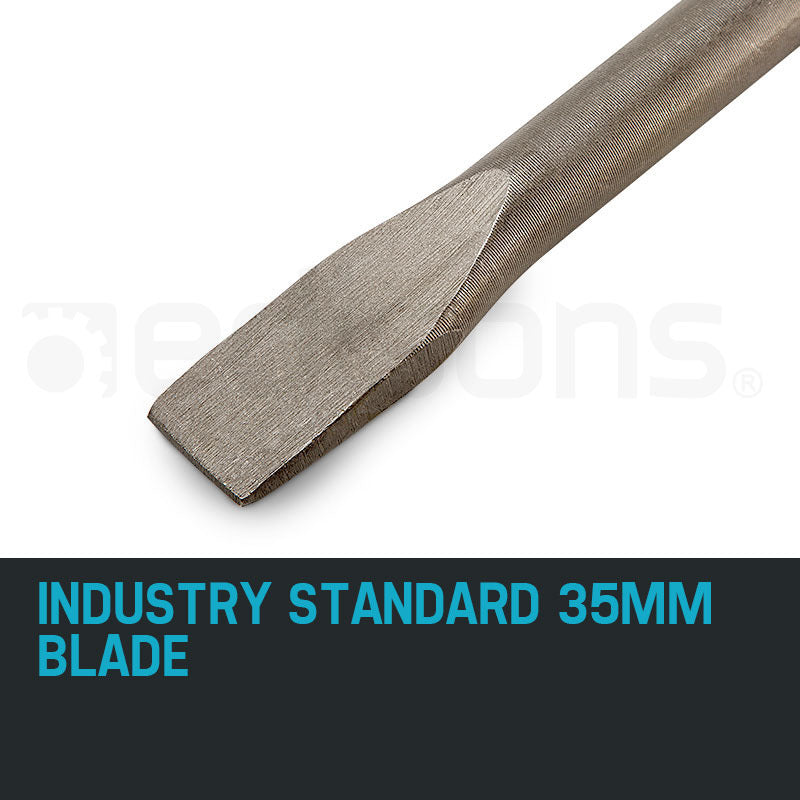 35mm Flat Chisel Tile Chipper - 0.35m Length for Concrete & Tile Work
