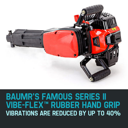 Petrol Jackhammer 3.5HP, 49.3cc, 50J Impact, 0.9m Shaft, Bonus Chisel Included