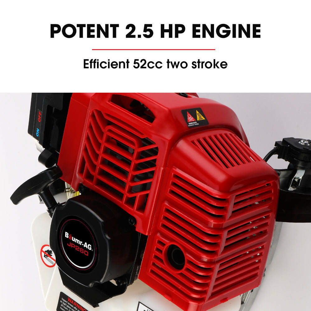 52cc 2-Stroke Petrol Jackhammer with 30mm SDS, 16kg, 55J Impact Energy