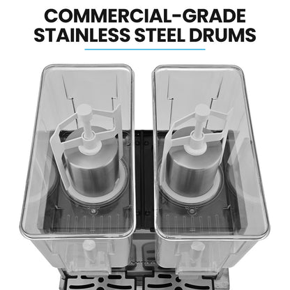 24L Dual Tank Juice Dispenser with Donper Compressor for Cafes & Restaurants