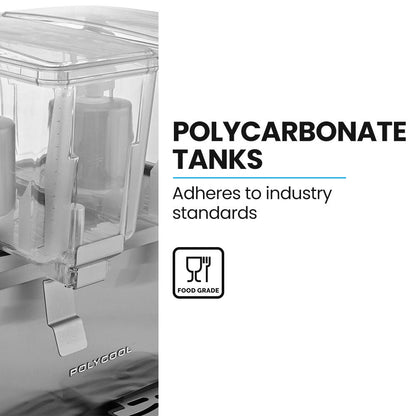 36L Triple Tank Juice Dispenser with Donper Compressor for Restaurants/Cafes