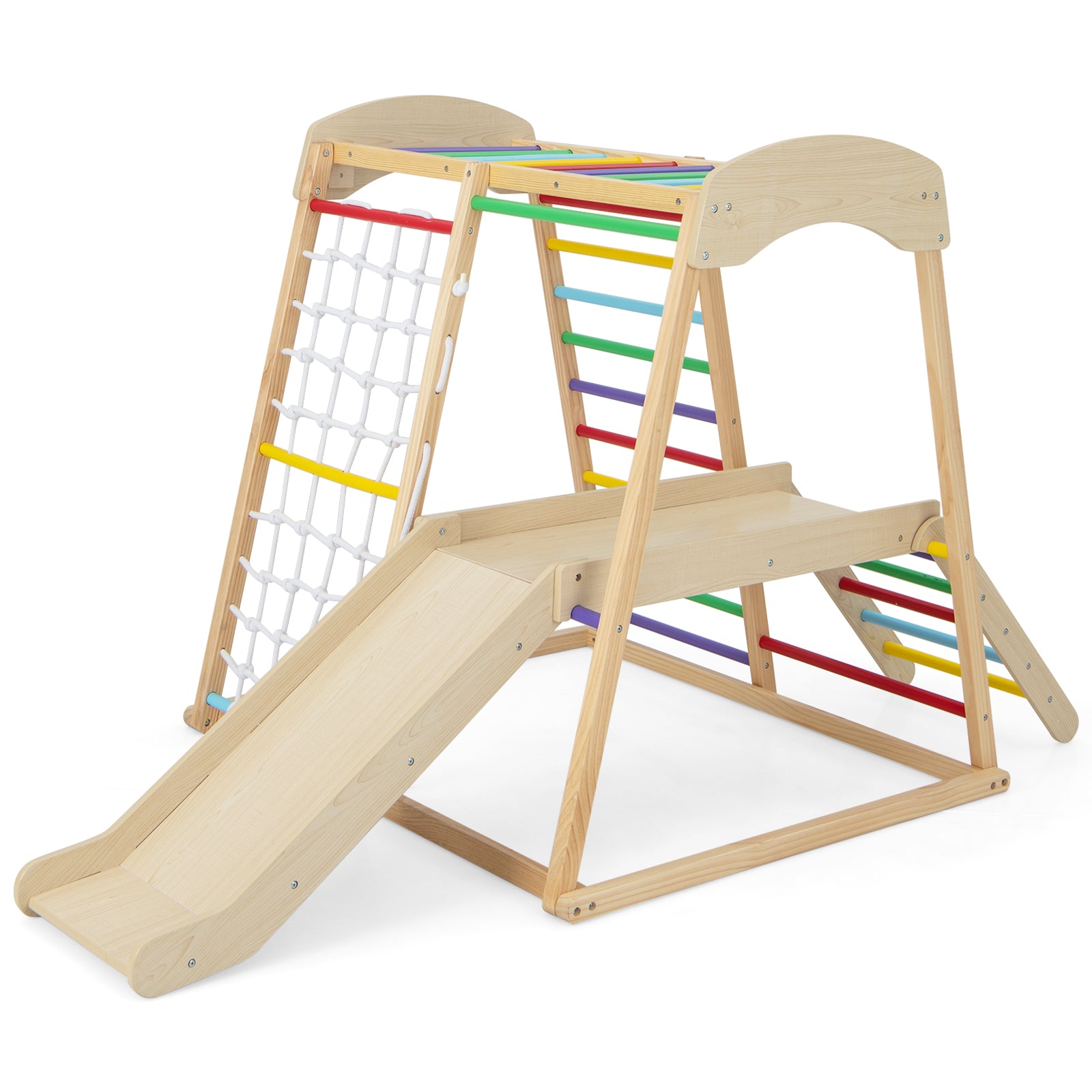 Large Size Climbing Toy Climber Playset with Metal Anchors-Colourful