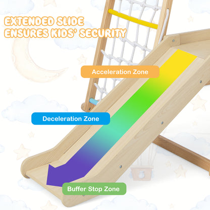 Large Size Climbing Toy Climber Playset with Metal Anchors-Colourful