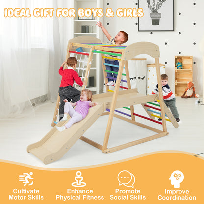 Large Size Climbing Toy Climber Playset with Metal Anchors-Colourful