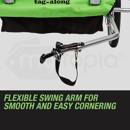 Convertible Bike Trailer & Jogger with Canopy and Storage, Green, 1-2 Kids