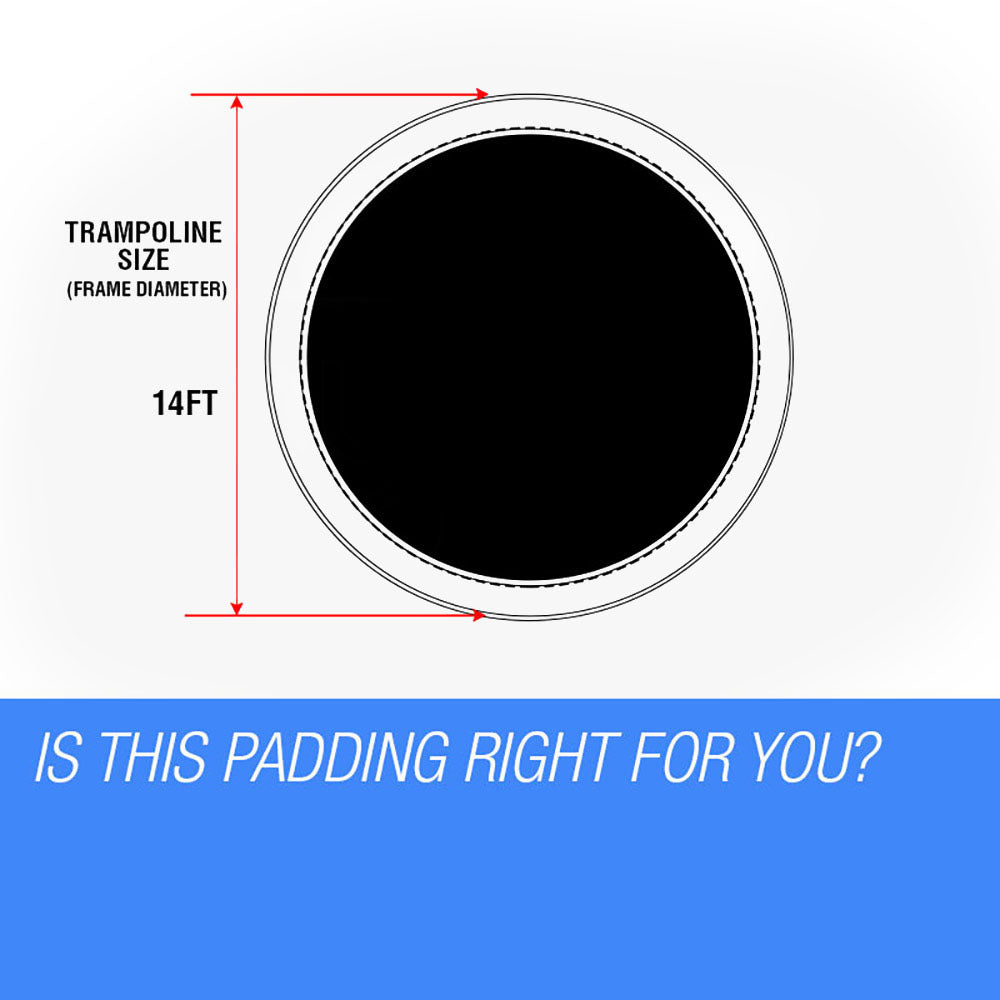 14ft Trampoline Safety Padding Cover with 0.3m Foam for Outdoor Use