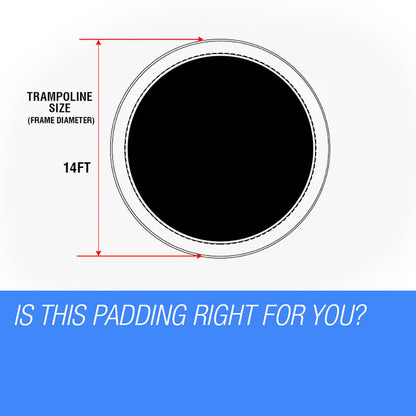 14ft Trampoline Safety Padding Cover with 0.3m Foam for Outdoor Use