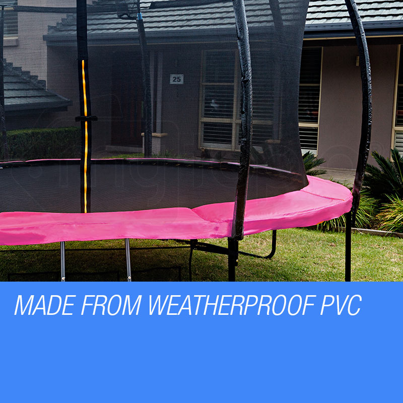 14m Pink Trampoline Safety Padding Cover with Reinforced Springs & Anti-Slip Design