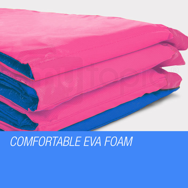 14m Pink Trampoline Safety Padding Cover with Reinforced Springs & Anti-Slip Design
