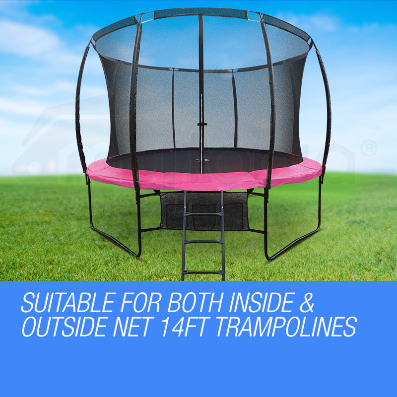 14m Pink Trampoline Safety Padding Cover with Reinforced Springs & Anti-Slip Design