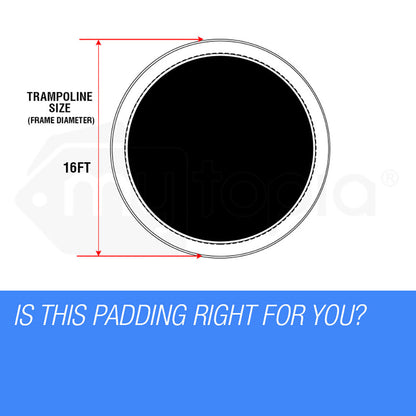 16ft (4.88m) Multi-Colour Trampoline Safety Pad with EVA Foam and Weatherproof PVC