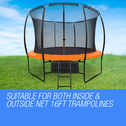 16ft (4.88m) Orange Trampoline Safety Pad with Reinforced Springs and EVA Foam