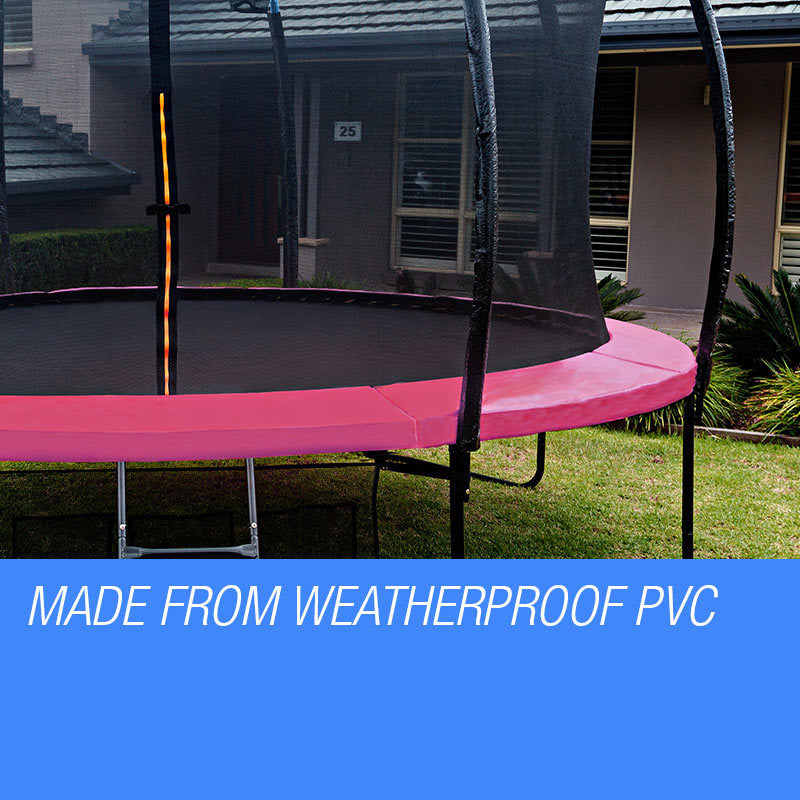 16ft Trampoline Safety Pad with Reinforced Springs, Pink, 4.88m