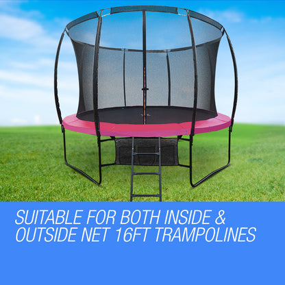 16ft Trampoline Safety Pad with Reinforced Springs, Pink, 4.88m