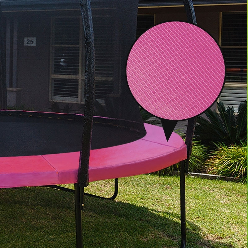 16ft Trampoline Safety Pad with Reinforced Springs, Pink, 4.88m