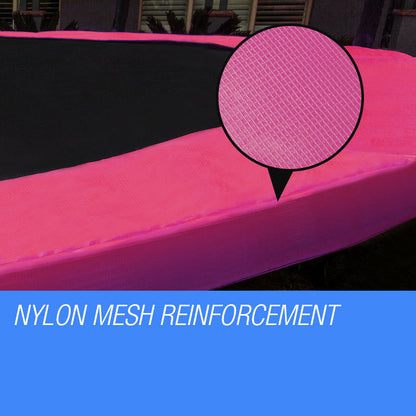 16ft Trampoline Safety Pad with Reinforced Springs, Pink, 4.88m