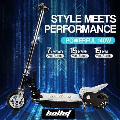 Electric Scooter 140W, Foldable, Adjustable Height, Up to 15km/h, 80kg Capacity