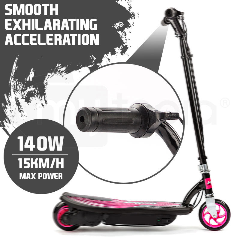 Pink 140W Electric Kids Scooter with 15km/h Speed and 70kg Capacity