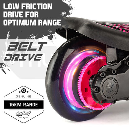 Pink 140W Electric Kids Scooter with 15km/h Speed and 70kg Capacity