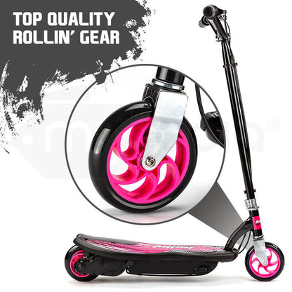 Pink 140W Electric Kids Scooter with 15km/h Speed and 70kg Capacity