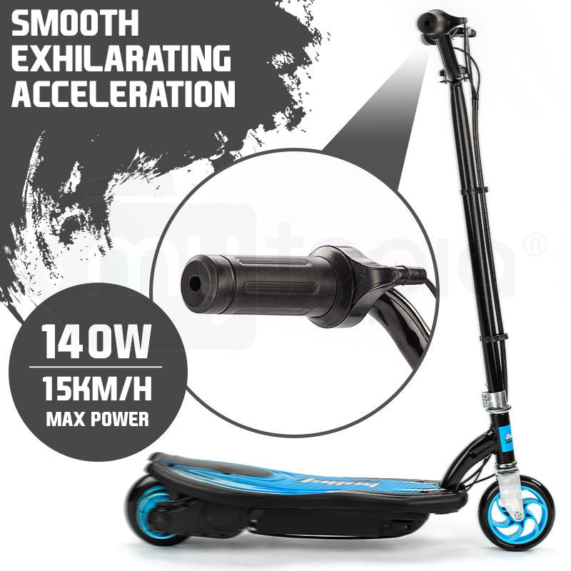 Kids Electric Scooter 140W, 15km/h Speed, 70kg Capacity, 15km Range, Blue