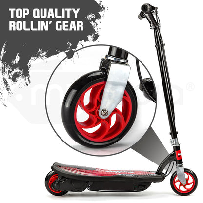 Kids Electric Scooter 140W - 15km/h, 70kg Capacity, Ages 7+ - Red