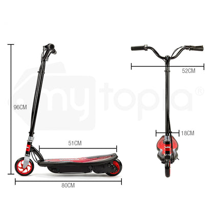 Kids Electric Scooter 140W - 15km/h, 70kg Capacity, Ages 7+ - Red