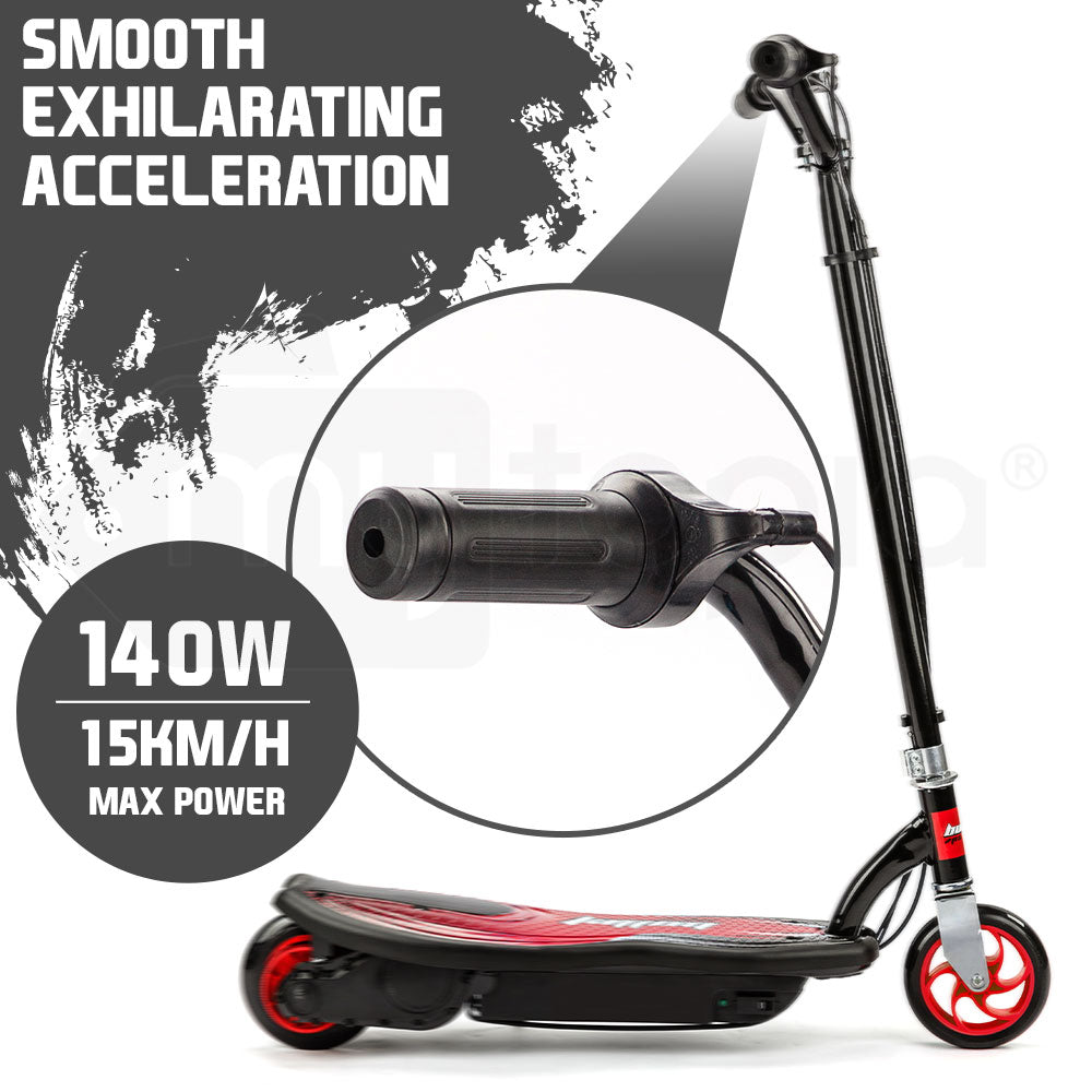 Kids Electric Scooter 140W - 15km/h, 70kg Capacity, Ages 7+ - Red