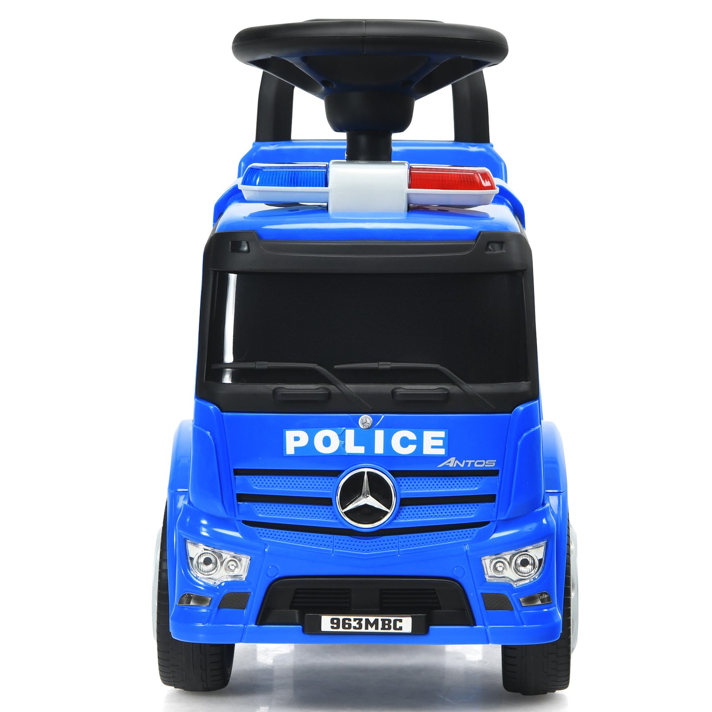 Kids Ride on Police Car Licensed Mercedes Benz Toddler Push Car-Blue