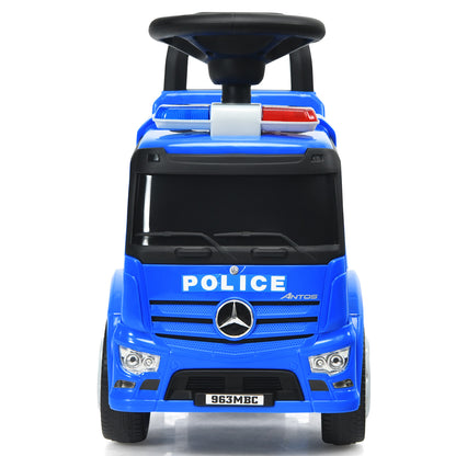Kids Ride on Police Car Licensed Mercedes Benz Toddler Push Car-Blue