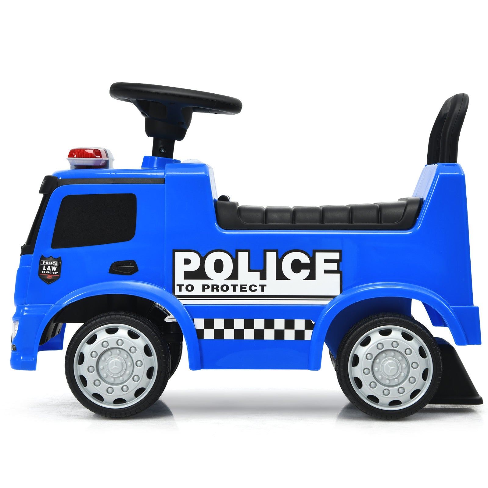Kids Ride on Police Car Licensed Mercedes Benz Toddler Push Car-Blue