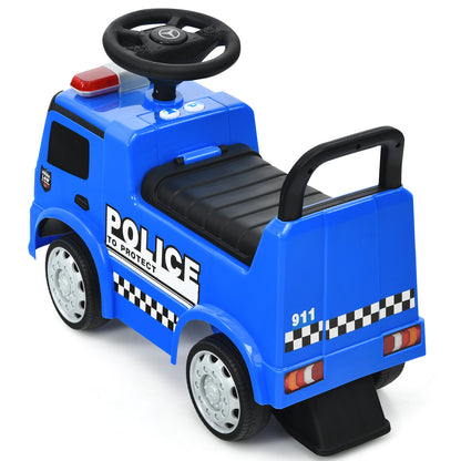 Kids Ride on Police Car Licensed Mercedes Benz Toddler Push Car-Blue