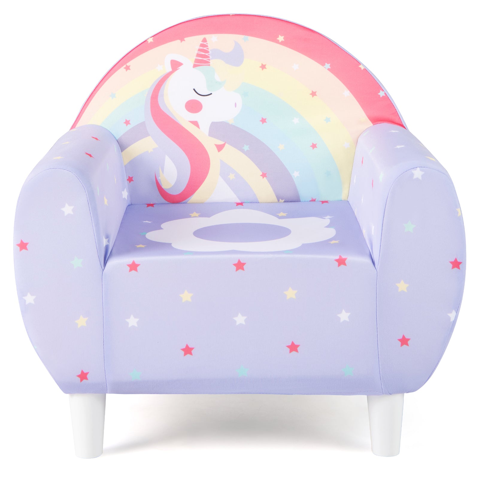Kids Sofa Toddler Upholstered Armchair with Spandex Fabric-Purple