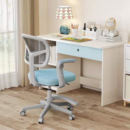 Kids Study Chair with Adjustable Height for Boys Girls Age 3-10-Blue