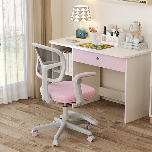 Kids Study Chair with Adjustable Height for Boys Girls Age 3-10-Pink