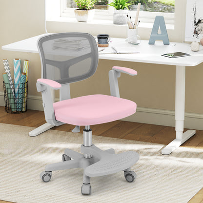 Kids Study Chair with Adjustable Height for Boys Girls Age 3-10-Pink