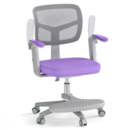 Kids Study Chair with Adjustable Height for Boys Girls Age 3-10-Purple