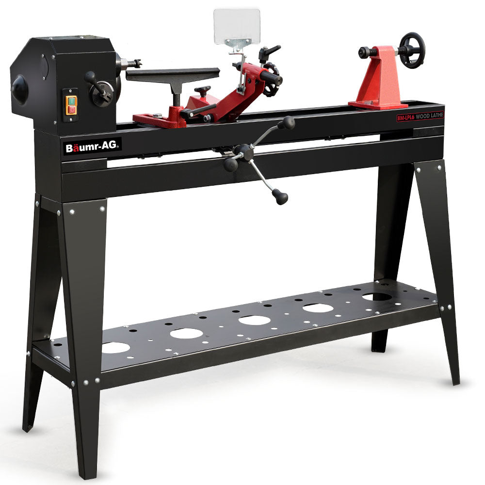 Heavy-Duty Wood Lathe with 0.55kW Motor, 1m Capacity, Variable Speed & Stand