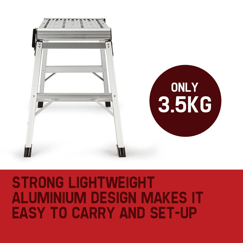 50cm Tall Folding Work Platform, Aluminium, 3.5kg, for Painting & Maintenance
