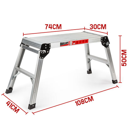 50cm Tall Folding Work Platform, Aluminium, 3.5kg, for Painting & Maintenance