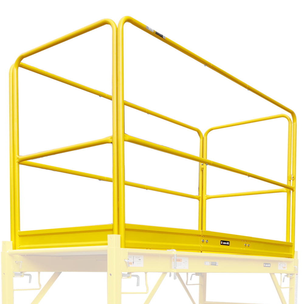 Heavy-Duty Safety Guard Rail for Mobile Scaffolds - Steel, 0.61 Meter