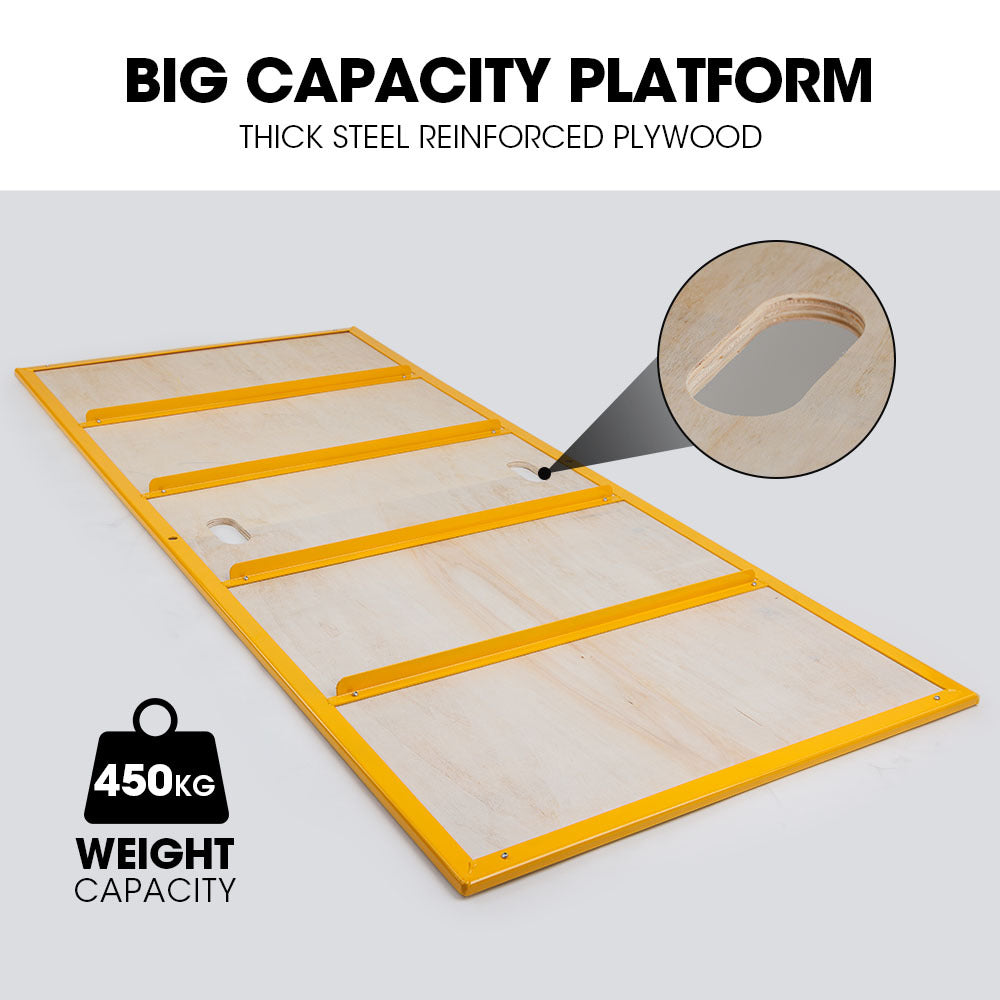 Adjustable Mobile Scaffolding with Trapdoor, 450kg Capacity, 0.7m-1.87m Height