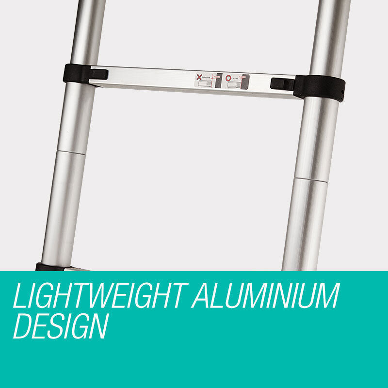 2m Multi-Adjustable Aluminium Telescopic Ladder with 120kg Capacity